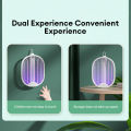 Foldable Electric Mosquito Killer Fly Swatter Trap USB Rechargeable Mosquito Racket Insect Killer with UV Light Bug Zapper.
