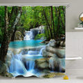 Practical 180x180CM 3D Waterfall Nature Scenery Wall Hanging Shower Curtain Bathroom.