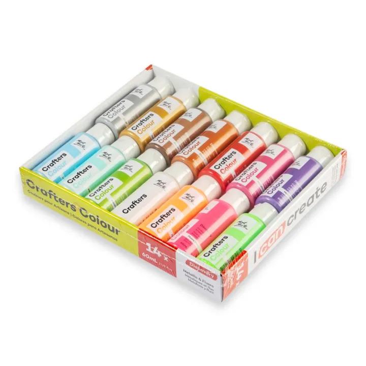 Mont%20Marte%20CRAFTERS%20COLOR%20METALLIC%20&%20FLURO%2014PC*60ML%20-%20Image%204