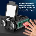 Portable Cap Clip Headlamp Outdoor Camping Fishing Headlight Waterproof Hat Clamp Light Wave Sensing USB Rechargeable Head Lantern. 