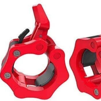 Barbell Clamps Olympic Weight Bar Plate Locks Collar Clips 1 Pair -Pull Up Bar