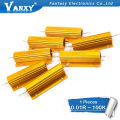 1PCs 100W aluminum power metal shell case wirewound resistor 0.01 ~ 100K 0.1 0.5 1 2 4 6 8 10 20 100 150 200 300 500 1K 10k Ohm.