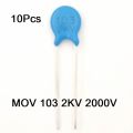 10Pcs- MOV 103 2KV 2000V Metal Oxide Varistor 10000pF 10nF ZOV Metal Oxide Veristor 2KV 2 Pin Leads. 