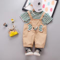 Baby Clothes Sets Kawaii Animals cotton Overall Clothing Suis for baby Boys T-shirt + Overal Two piece set summer leisure.