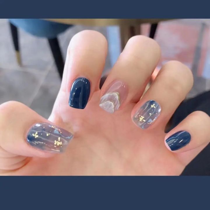 24Pcs/Box Sweet Short Round/Square Head False Nail Art Full Cover Detachable Artificial Nails Ballerina Press on Nails Tips