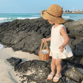 Girls 2028 Summer Clothing Sets Hollow Lace Suit Baby Casual Sleeveless T-shirt+Shorts Kids Clothing Sets Baby Clothes Outfits.