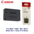 Canon LP-E12 Battery Pack For M50/ M100 / M2 / Kiss X7 / Rebel SL1 DSLR Camera. 