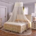 Mosquito Net for Bed, Size Bed Canopy Hanging Curtain Netting, Princess Round Hoop Sheer Bed Canopy for All Purple. 