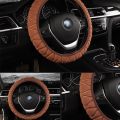 【Alizeker Mall】Car Cover Braid On The Wheel Covers Handle Plush Sponge Protector Universal Car Interior Accessories. 