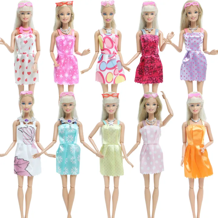32%20Item/Set%20Doll%20Accessories=10%20Mix%20Fashion%20Cute%20Dress+%204%20Glasses+%206%20Necklaces+2%20Handbag+%2010%20Shoes%20Dress%20Clothes%20For%20Barbie%20Doll%20-%20Image%203