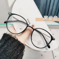 Retro Threaded Metal Anti Blue Light Flat Glasses Wholesale Ultra Light TR90 Frames Mixed Batch Myopia Frames Female 9531. 