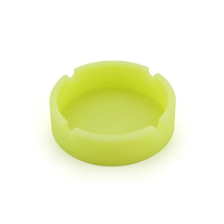 Luminous Silicone Ashtray Premium High Temperature Heat Resistant Anti-fall Round Ashtray For ing Accessories