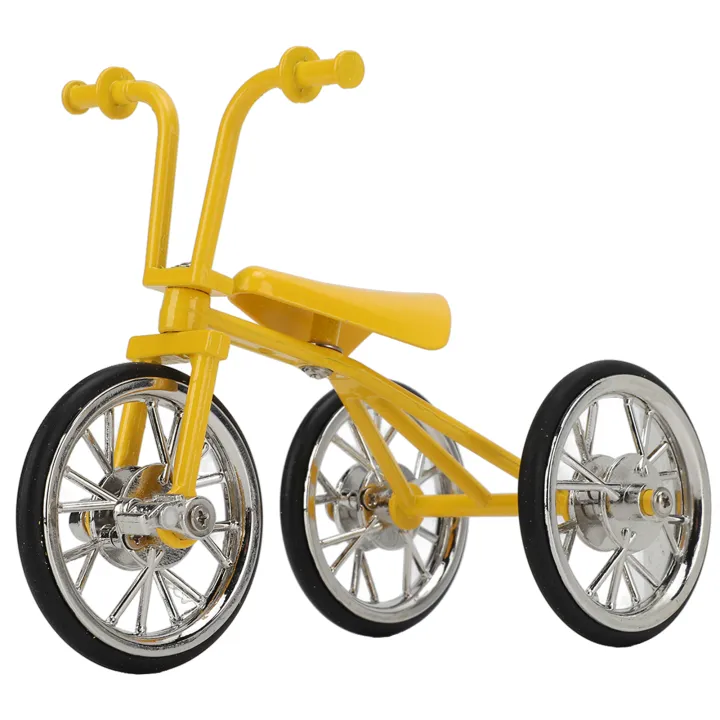 Toy%20Tricycle%20Model%203D%20Car%20Removable%20Ornament%20Metal%20Rubber%20Bike%20for%20Any%20Age%20Birthday%20Yellow%20-%20Image%208