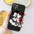 Mickey Minnie Mouse Disney Phone Case For Apple iPhone 15 14 13 12 11 XS XR X 8 7 Pro Max Plus Soft Silicone Black Cover. 