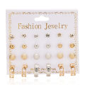 Trendy Mixed Design Pearl Stud Earrings for Women New collection - 12 Pairs Earring for Women - Earring Set for Girls Stylish Simple Top - Kaner Dul - Kaner Dul.