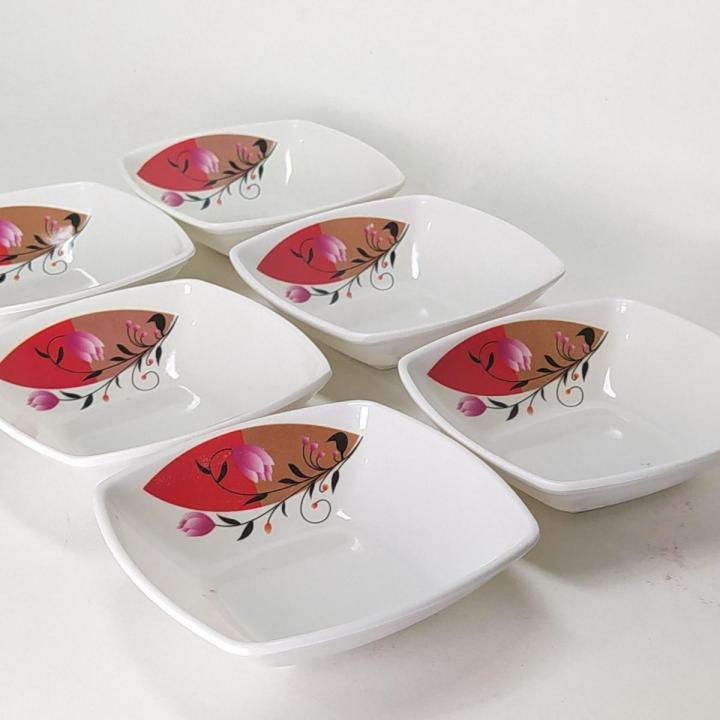 Melamine Bowl Bati Square Shape Set Serve Your Favorite Dishes