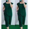 Ladies Cotton Soft Casual Wear Kurta with Comfort Fit Pant Tunic Dress Set. 
