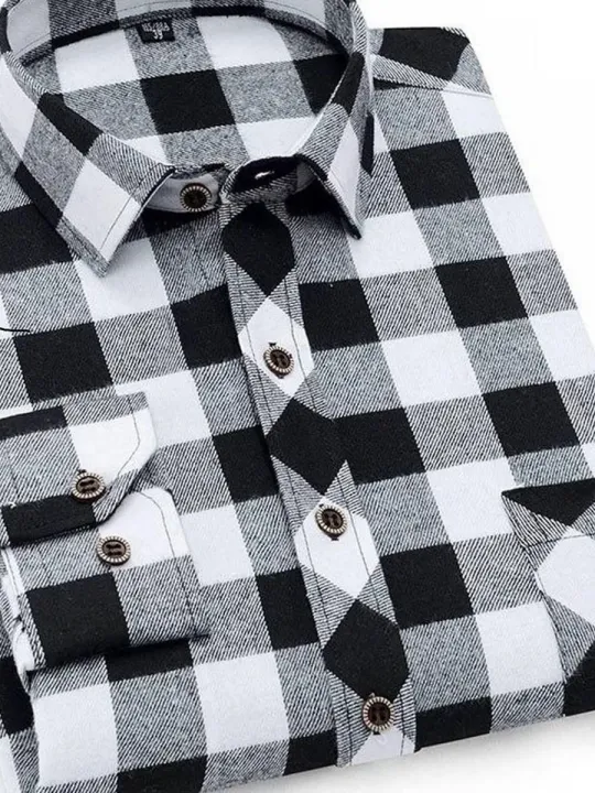 Stylish%20Regular%20Full%20Check%20Casual%20Shirt%20For%20Men%20-%20Image%202