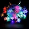 Star Shape Led String Lights Fairy Lights, Christmas Wedding Party Home Decoration Star Shaped Led Lights, String Curtain Window Bedroom Xmas Fairy Lamp Home Deco - Light-4978.