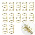 FORIDE 12 Pcs 3 Ring Book Rings Leaf Binders Office Book Rings Snap Split Hinged 20mm Inner Diameter Book Ring Gold. 