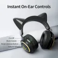 SOMIC GS510 Touch Light Effect Wired Game Cat Ear Headset With Mic Wired/2.4G Wireless Computer Game Live Broadcast Girl Headset. 