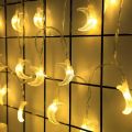 10/20lights LED Star Moon Light String 2023 EID Mubarak Decor for Home Ramadan Kareem Gift Mubarak Muslim Islamic Party Supplies. 