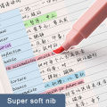 6PCS Highlighter Light Color Kawaii Markers DIY Album Diary Double Ended Highlighter Student Stationery School Office Supplies Yao Store.
