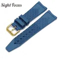 22mm Mens Replacement Watch Straps for IWC Aquatimer Series IW376805 IW323101 Watch Bands Rubber Silicone Seven Day Bracelets. 