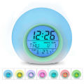 Kids Alarm Clock - Wake Up Light Digital Clock With 7 Colors Changing, Press Control And Snooze Function For Bedrooms. 