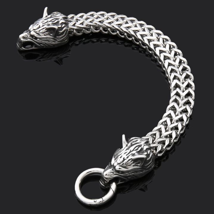 Norse%20mythology%20virgin%20wolf%20head%20stainless%20steel%20bracelet%20men's%20ring%20handmade%20hand%20accessories%20wholesale%20dropshipping%20-%20Image%203