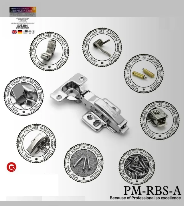 (2%20pieces)%20VIBORG%20304%20Stainless%20Steel%20Soft%20close%20Self%20Closing%20Kitchen%20Cabinet%20Hinge%20Cupboard%20Wardrobe%20Door%20Hinges%20-%20Image%203