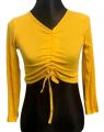 Cotton Blouse for Women Stylish Fashionable Short Body Full Hata Crop Tops Girls Eye Catching Trendy Outfit. 