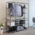 Fancy And Portable Foldable Almirah Wardrobe With 6 Cabinet And 2 Long Shelves Clothes Organizer - Wardrobe.