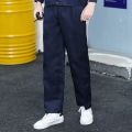 Work Clothes Pants Labor Protection Work Pants Men's Overalls Wear-Resistant Loose Single Piece Construction Workers Construction Site Machine Repair Factory.