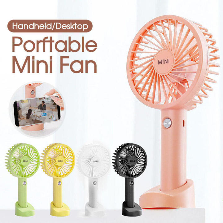 Mini Portable Hand-held Desk Fan Cooling Cooler USB Air Rechargeable 3 ...