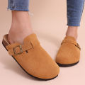 Shevalues New Boston Clogs Slippers For Women Men Cork Footbed Sandals Female Suede Mules Slides With Arch Support Beach Shoes House Foocus.