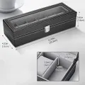 6 Slot Luxury Watch Box with Attractive Display Case, Creative Design for Storage and Gift Use. 