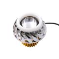 12V Motorcycle Head Light Lamp Projector Lens Light With Led Angel Devil Eyes Headlight 30W 1200Lm 200000H Double Aperture Light(Pink and Blue). 