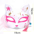 Japanese Anime Foxes Mask Japanese Cosplay Rave Anime Demon Slayer Half Face Cat Masks Festival Party Cosplay Props Face.