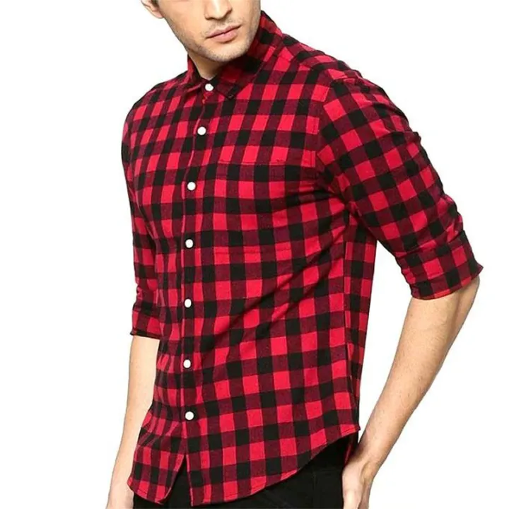 Black%20and%20Red%20Cotton%20Long%20Sleeve%20Casual%20Shirt%20for%20Men%20-%20Image%202