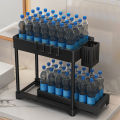 Bathroom Storage Organizer 2 Tier under Si Storage Rk Organizer for Kitcn Bathroom Easy Assembly Spe Saving Solution for Homes Long-term Use Storage Solution.