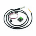 DS18B20 Temperature Sensor Module Kit Waterproof 100CM Digital Sensor Cable Stainless Steel Probe Terminal Adapter For Arduino.