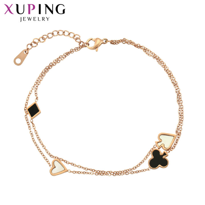 【Daily Necessities For Anyone Store】Xuping Heart Shaped Bracelets Stainless Jewelry Special Popular Family Women bracelet-133