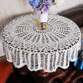 Handmade Crochet Table Cloth Vintage Lace Tablecloth Embossed Round Placemat Kitchen Dining Table Cover Mat Pad Home Decoration. 