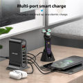 USLION 5 Port USB Charger HUB Multi USB Charging Station Dock Desktop Wall Home LED Display Universal New Chargers EU US UK Plug. 
