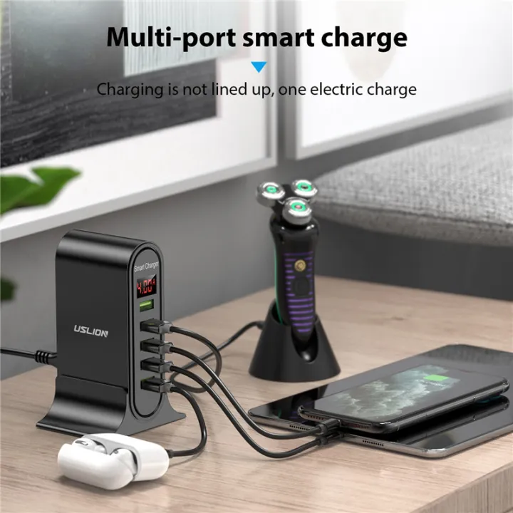 USLION%205%20Port%20USB%20Charger%20HUB%20Multi%20USB%20Charging%20Station%20Dock%20Desktop%20Wall%20Home%20LED%20Display%20Universal%20New%20Chargers%20EU%20US%20UK%20Plug%20-%20Image%202
