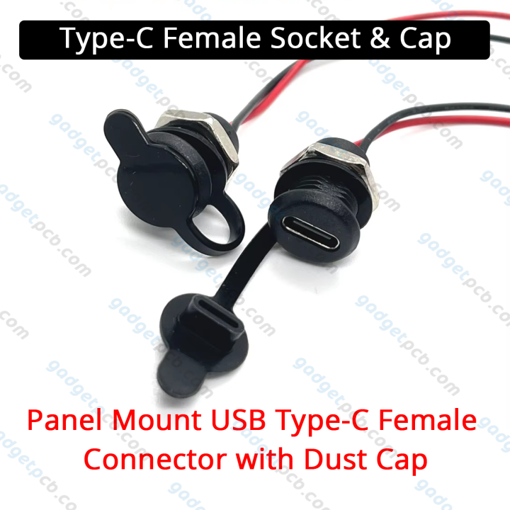 Panel%20Mount%20USB%20Type-C%20Charging%20Female%20Socket%20Type-C%20Waterproof%20Female%20Connector%20Jack%20with%20Dust%20Cap%20-%20Image%204