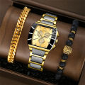 New TEMU Men's Steel Strap Watch Business Men's Watch Casual Student Watch Suit One Piece.