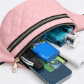 Fashion Women's Waist Bag Chest Bag PU Leather Waterproof Fanny Pack Messenger Shoulder Bags Multifunction Plaid Waist Pack.