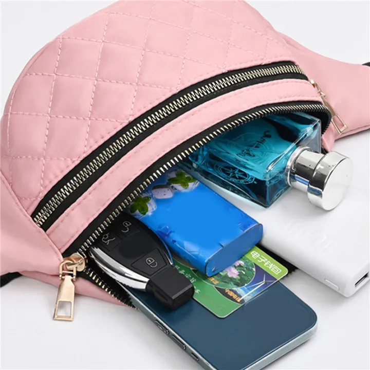 Fashion%20Women's%20Waist%20Bag%20Chest%20Bag%20PU%20Leather%20Waterproof%20Fanny%20Pack%20Messenger%20Shoulder%20Bags%20Multifunction%20Plaid%20Waist%20Pack%20-%20Image%206